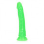 Fallo con ventosa realistico anale vaginale Slim Dildo Suction Cup 20 cm Neon Green