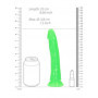 Fallo con ventosa realistico anale vaginale Slim Dildo Suction Cup 20 cm Neon Green