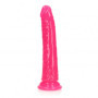 Fallo con ventosa glow in the dark anale vaginale Slim Dildo Suction Cup 20 cm Neon Pink