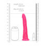 Fallo con ventosa glow in the dark anale vaginale Slim Dildo Suction Cup 20 cm Neon Pink