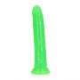 Fallo anale vaginale realistico con ventosa Slim Dildo Suction Cup 22,5 cm Neon Green