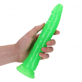 Fallo anale vaginale realistico con ventosa Slim Dildo Suction Cup 22,5 cm Neon Green