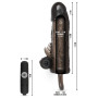 Guaina fallica indossabile vibrante per pene Dick ball sleeve con apertura testicoli 19 cm