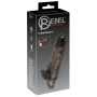 Guaina fallica indossabile vibrante per pene Dick ball sleeve con apertura testicoli 19 cm