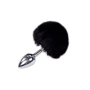 Plug anale con coda Metal Anal Fluffy Plug S black