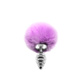 Plug anale con coda Metal Anal Fluffy Twist Plug S purple