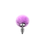 Plug anale con coda Metal Anal Fluffy Twist Plug S purple