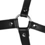 Imbracatura viso con morso Head Harness with Breathable Ball Gag and Nose Hooks Black