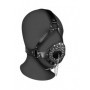 Imbracatura viso con tappo per bocca Open Mouth Gag Head Harness with Plug Stopper Black