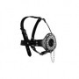 Imbracatura viso con tappo per bocca Open Mouth Gag Head Harness with Plug Stopper Black