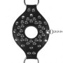Imbracatura viso con tappo per bocca Open Mouth Gag Head Harness with Plug Stopper Black