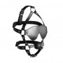 Imbracatura viso con maschera occhi e morso Blindfolded Head Harness with Solid Ball Gag Black