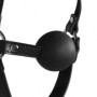 Imbracatura viso con maschera occhi e morso Blindfolded Head Harness with Solid Ball Gag Black