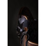 Imbracatura viso con maschera occhi e morso Blindfolded Head Harness with Solid Ball Gag Black