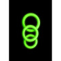 Kit anello fallico miglior erezione pene 3 pcs Cock Ring Set Glow in the Dark Neon Green