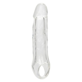 Guaina fallica con anello con anello per testicoli Clear Extension 5.5 In