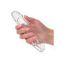 Guaina fallica con anello con anello per testicoli Clear Extension 5.5 In