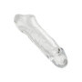 Guaina fallica con anello per testicoli Clear Extension 7.5 In