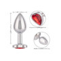 Plug anale con pietra Jewel Small Ruby Heart Plug