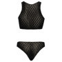 Completo intimo reggiseno perizoma con strass Set