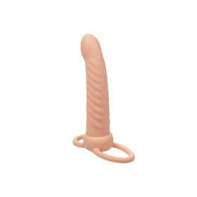 vibratore rechargeable ribbed dual penetrator