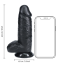 Dildo Black with Balls 20,3 cm