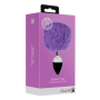 Bunny Tail with Metal Butt Plug - Purple