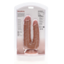 Double Trouble Dildo 5"/6" - 12,7/15,2 cm - Tan