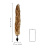 Fox Tail with Metal Butt Plug - Brown