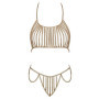 Completo lingerie erotica in metallo con strass Cottelli