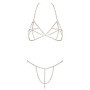 Completo intimo 2 pz catena con strass Cottelli