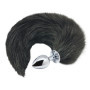Plug anale dildo liscio in metallo con coda Fox Tail