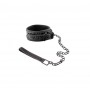 Collare con guinzaglio bondage fetish black