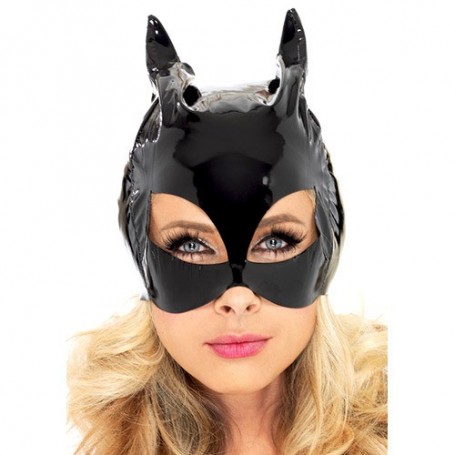 MASCHERA VINYL CAT WOMAN BLACK