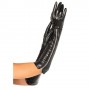 GUANTI FAUX LEATHER ZIPPER GLOVES BLACK