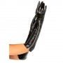 GUANTI FAUX LEATHER ZIPPER GLOVES BLACK