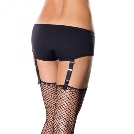 SLIP GARTER BOYSHORT BLACK