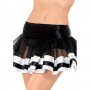 SOTTOGONNA SATIN TRIMMED BLACK WHITE