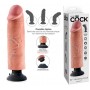 Vibratore Realistico King Cock 10 vibrating con ventosa clear