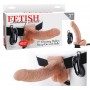 Vibratore strap-on cavo fetish fantasy series 7 vibrating hollow strap on with balls flesh