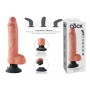 Vibratore Realistico King Cock 10 vibrating con ventosa whit Balls clear