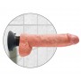 Vibratore Realistico King Cock 10 vibrating con ventosa whit Balls clear