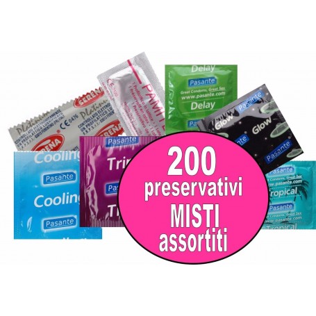 Preservativi Profilattici 200 assortiti misti