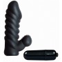 Vibratore vaginale anale doppio con stimolatore clitoride mini in silicone