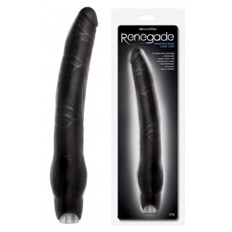 Vibratore dildo vaginale anale maxi long vibe Black