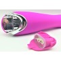 Vibratore Rabbit in silicone Doppio dildo stimolatore clitoride purpy lala