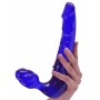 Fallo dildo doppio indossabile per donna senza imbragatura straples purple