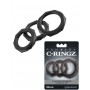 Anelli fallici kit anello per pene tris c ringz in silicone nero