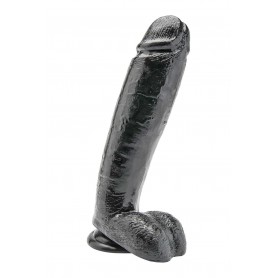 Fallo Maxi grande dildo nero con ventosa 10 con testicoli the cock