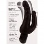 Vibratore fallo doppio dildo vaginale anale realistico nero